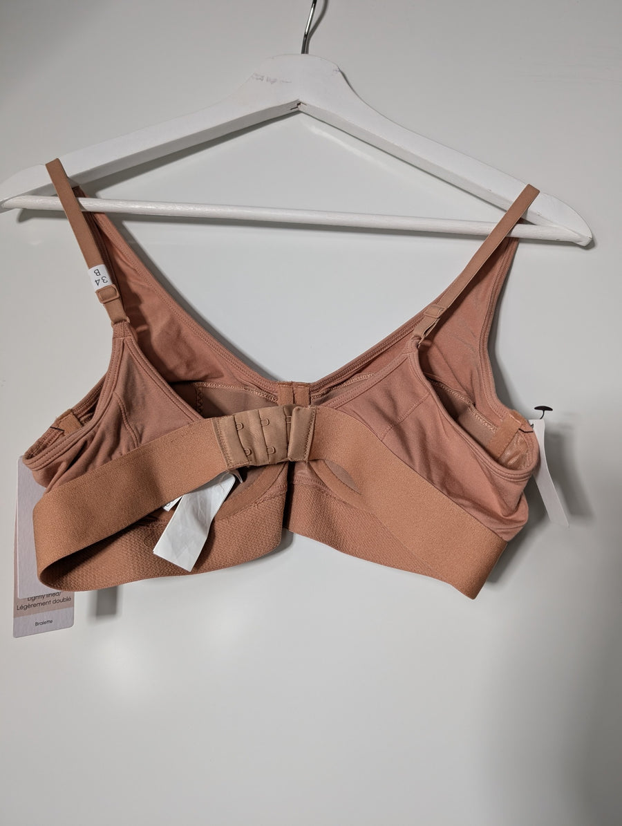 Calvin Klein Lightly Lined Bralette Nude Tonal Logo 34B - Image 3
