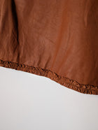 Scanlan & Theodore Leather Ruffle Bolero Jacket Tan - Image 7