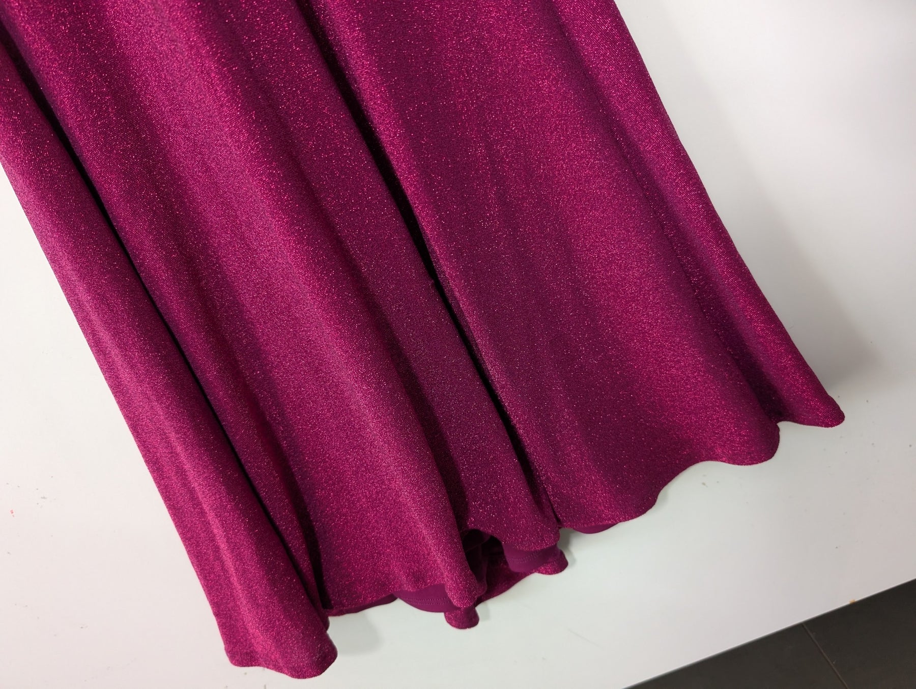 Nookie Glitter Halter Neck Maxi Dress Magenta Size S - Image 4