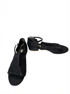 Balenciaga Black Leather Ankle Strap Flat Sandals EU 38 - Image 1