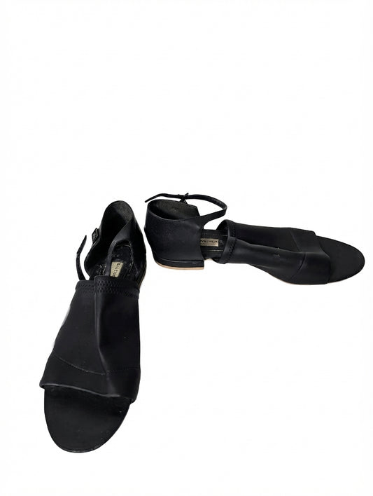 Balenciaga Black Leather Ankle Strap Flat Sandals EU 38 - Image 1