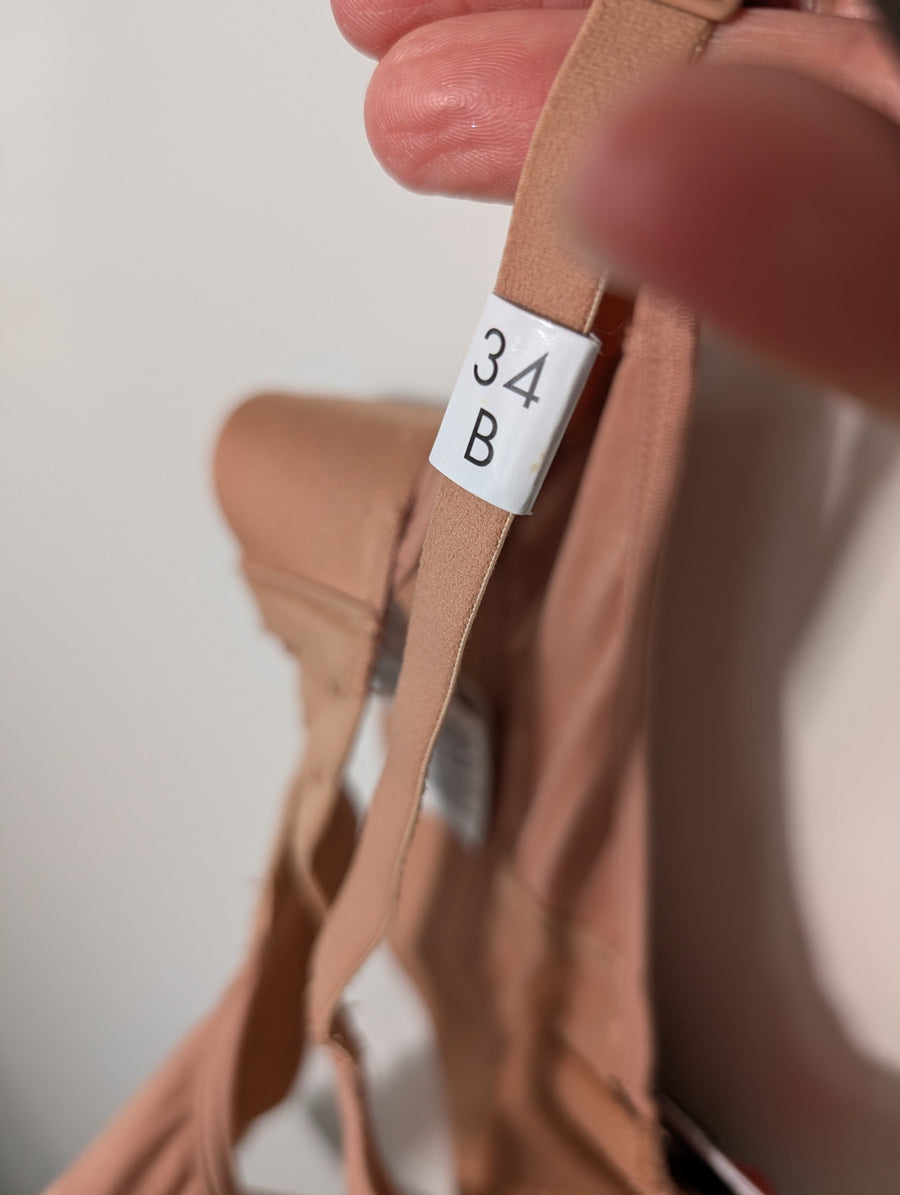 Calvin Klein Lightly Lined Bralette Nude Tonal Logo 34B - Image 6