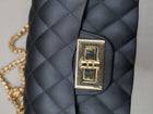 Unbranded Quilted Silicone Crossbody Bag Black Small - Image 3