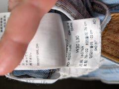 Levi's 501 Original Fit Distressed Light Wash Jeans Size S - Image 9