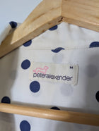 Peter Alexander Women's Polka Dot Pajama Set White & Navy Size M - Image 10