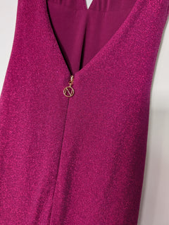 Nookie Glitter Halter Neck Maxi Dress Magenta Size S - Image 6