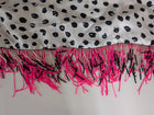 PROVA Silk Scarf Spotted Print with Beaded Fringe One Size - Image 5
