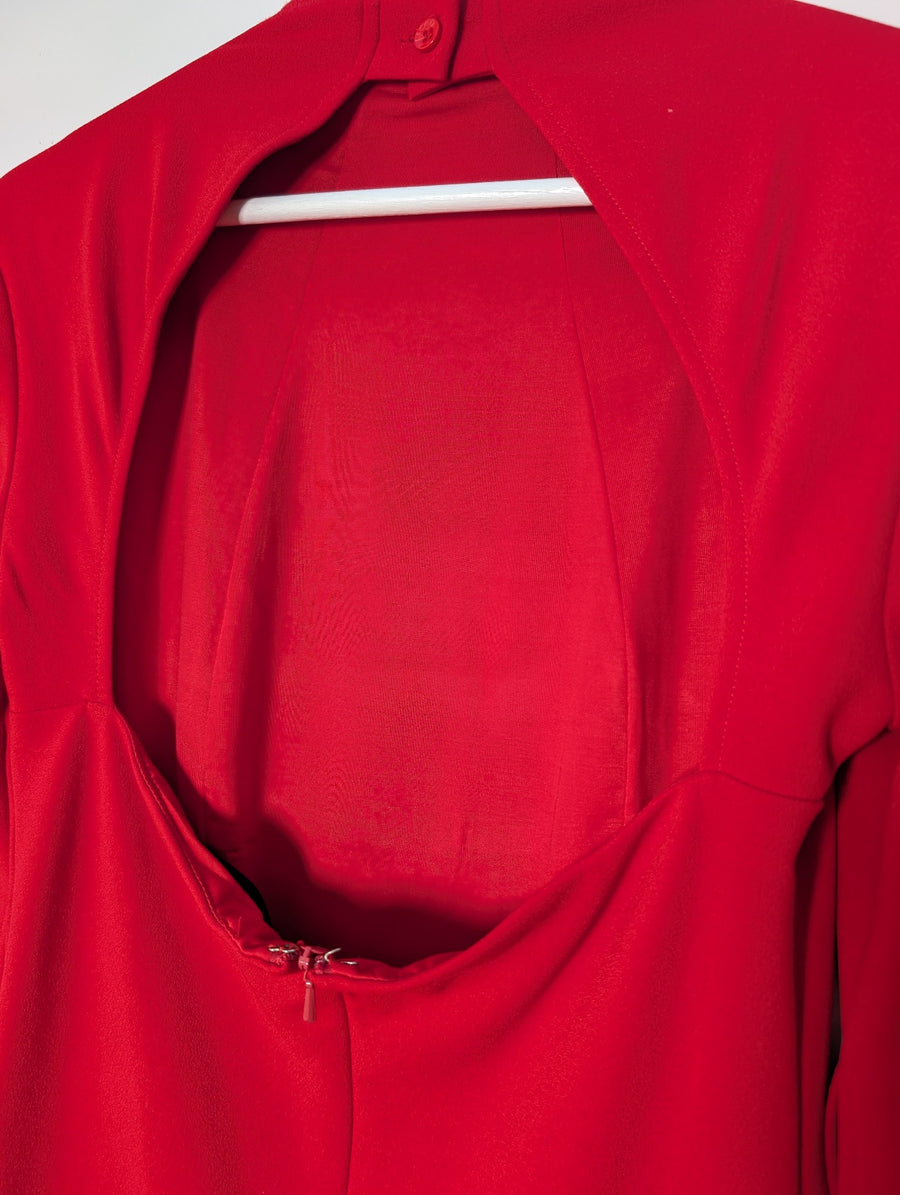 Mossman The Sense of Mystery Dress Red Cape Sleeve Mini AU 8 - Image 6