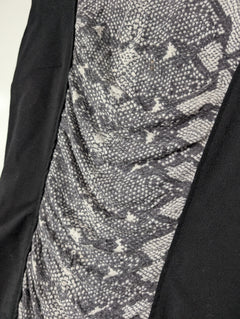 Pierre Balmain Sleeveless Ruched Snakeskin Panel Dress IT 46 - Image 2