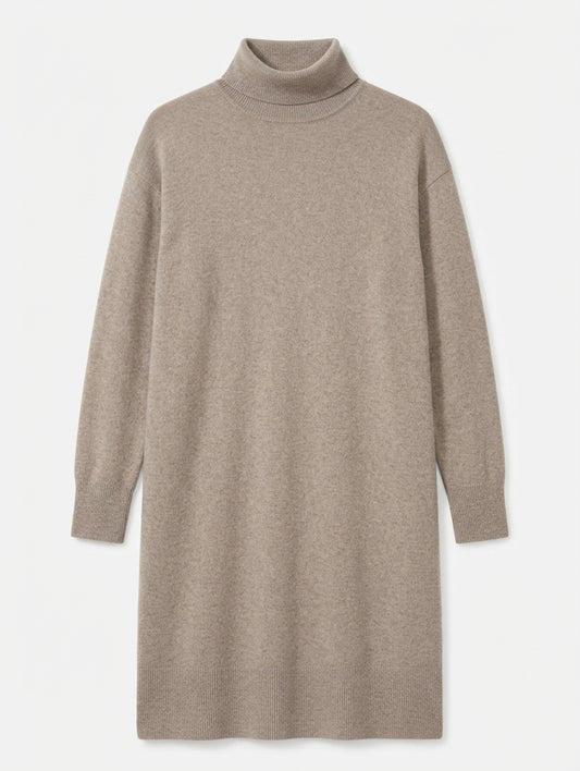 Everlane 100% Cashmere Turtleneck Sweater Dress Beige Size M - Image 1