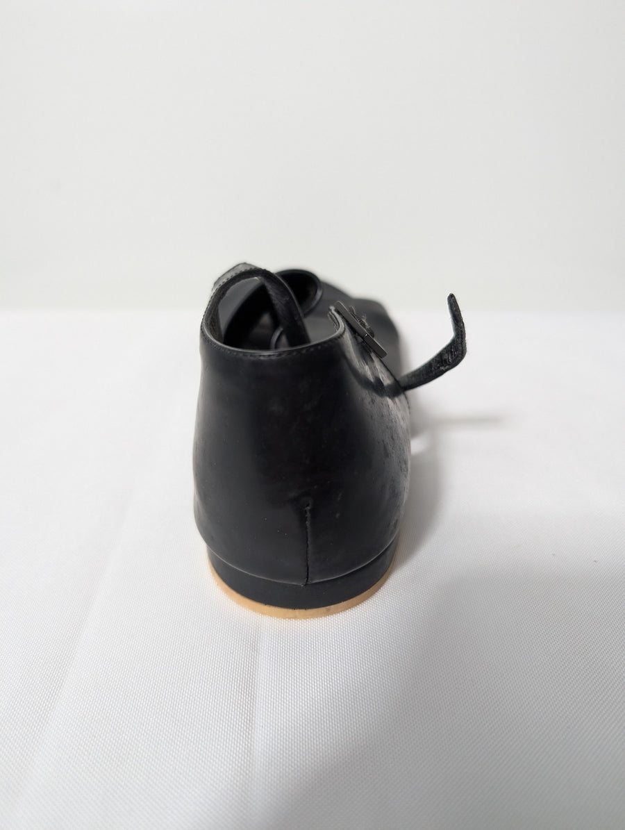 Balenciaga Black Leather Ankle Strap Flat Sandals EU 38 - Image 4
