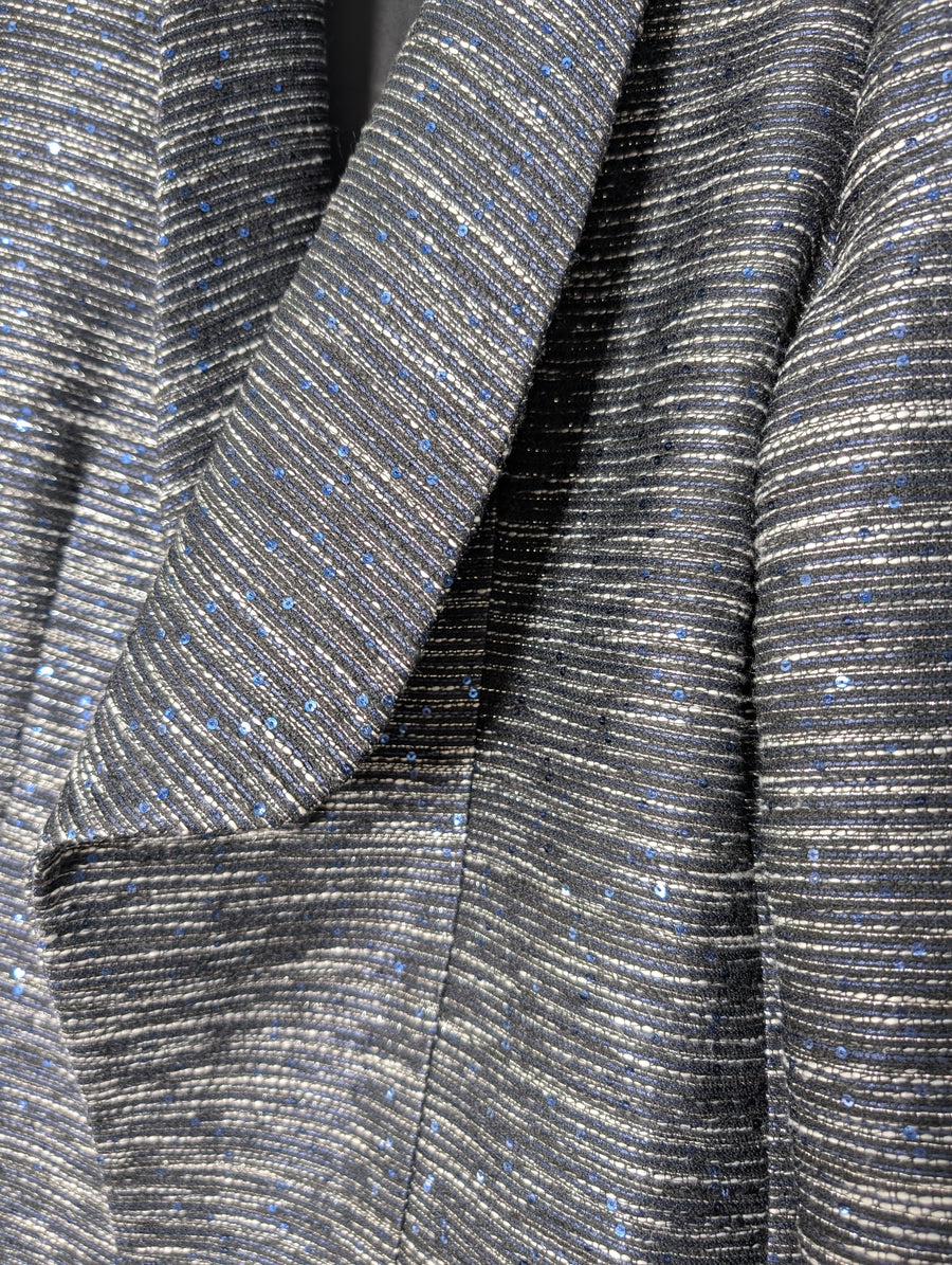 Sarissa Metallic Tweed Blazer Black Women's XXL - Image 2