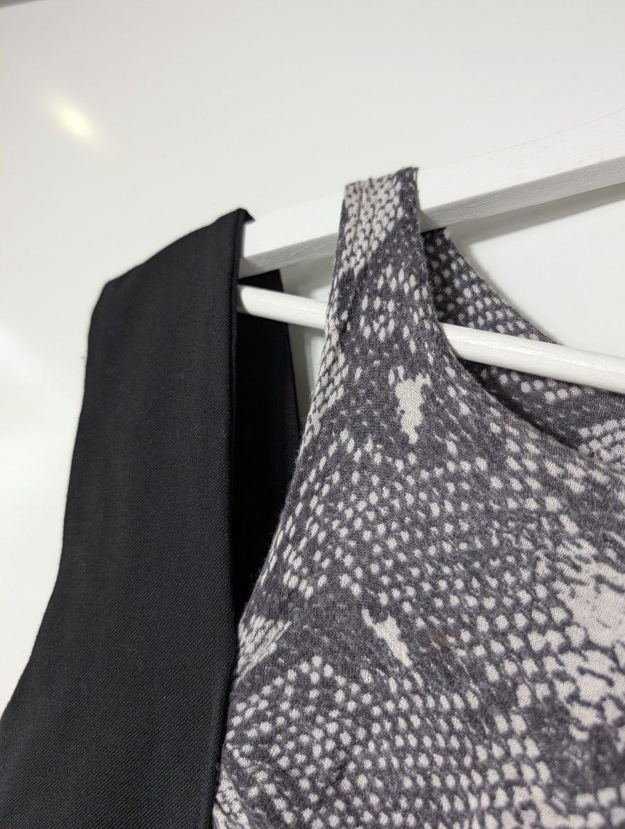 Pierre Balmain Sleeveless Ruched Snakeskin Panel Dress IT 46 - Image 3