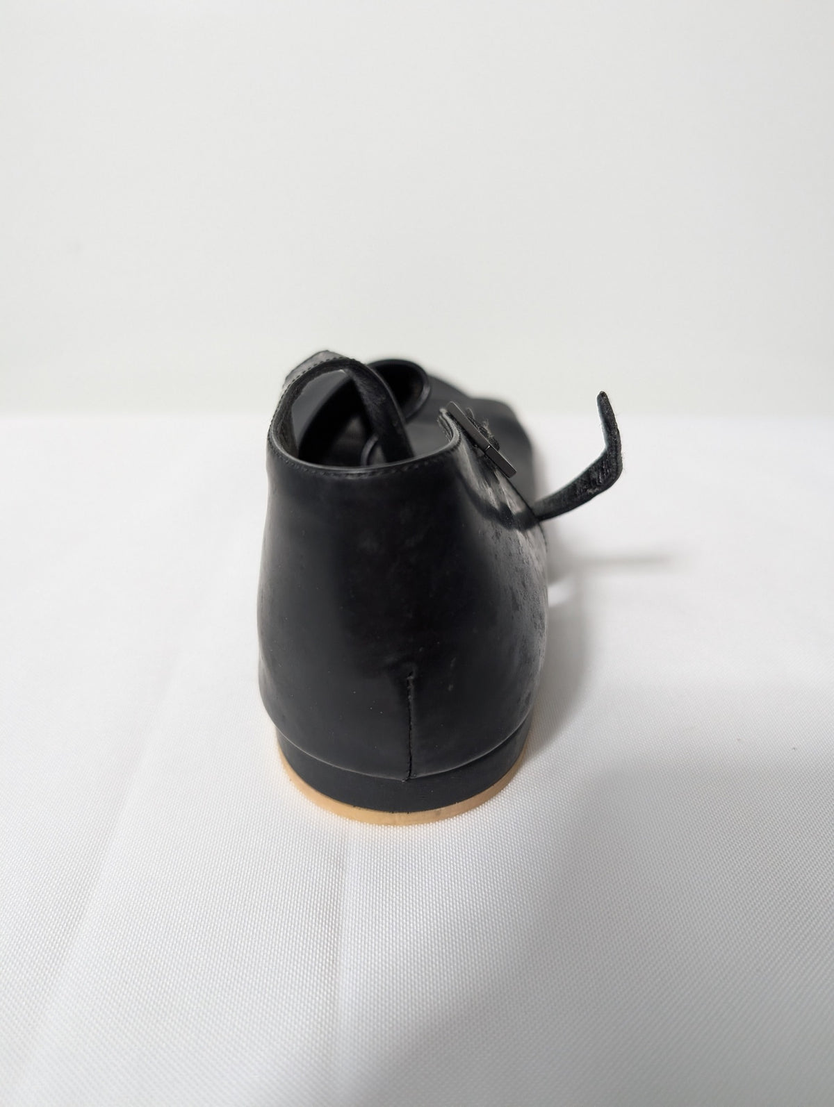 Balenciaga Black Leather Ankle Strap Flat Sandals EU 38 - Image 4