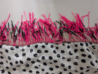 PROVA Silk Scarf Spotted Print with Beaded Fringe One Size - Image 6