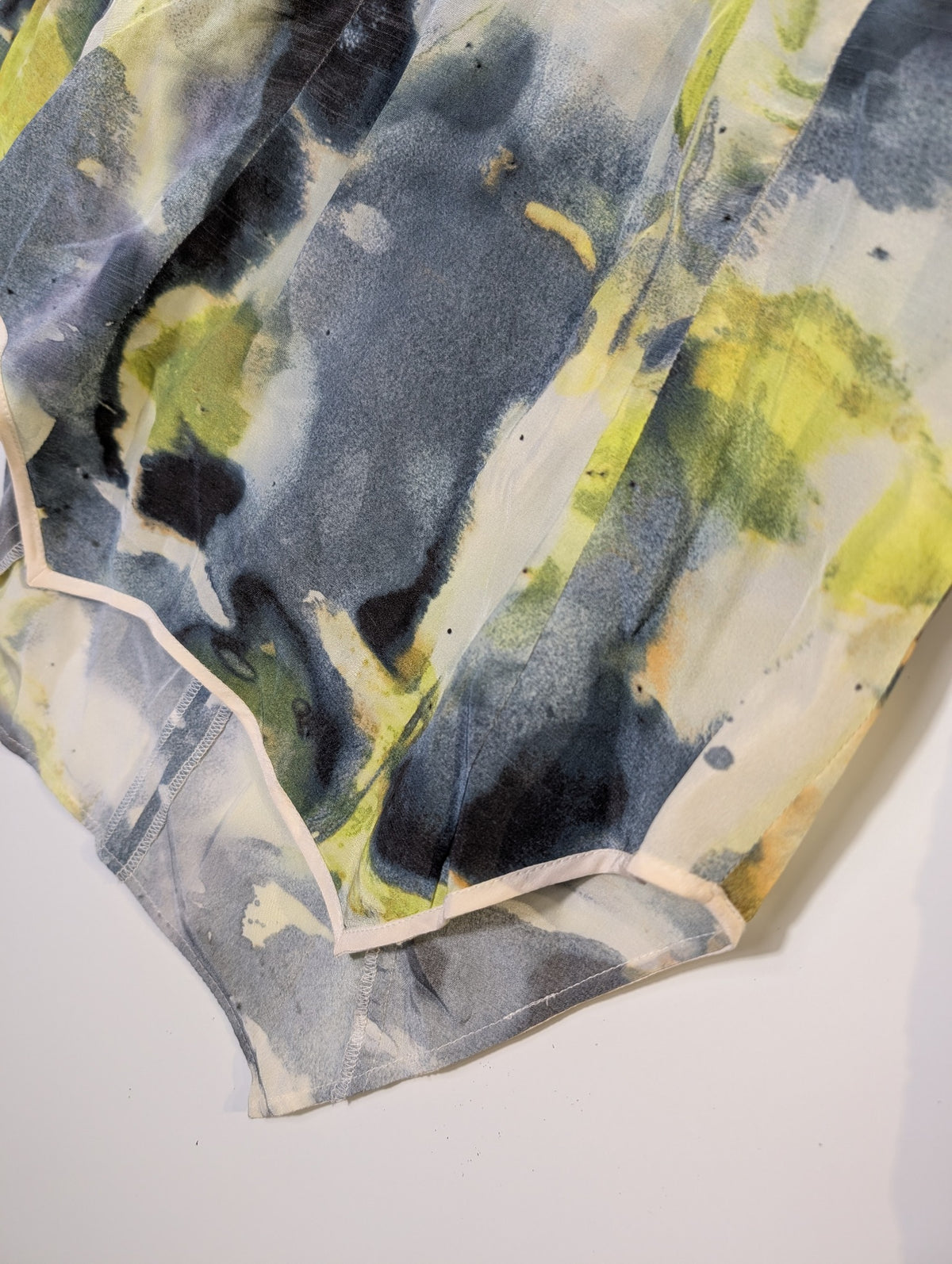 Rachel Gilbert Abstract Print Silk Long Sleeve Bodysuit Size 1 - Image 3