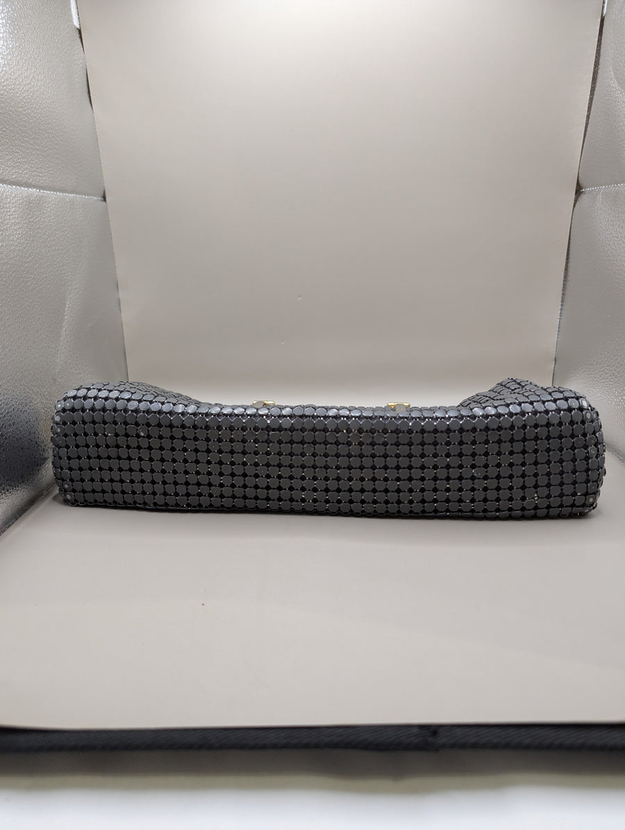 Elegant Mesh Clutch Bag - Gunmetal Evening Accessory - Image 3
