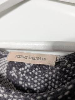 Pierre Balmain Sleeveless Ruched Snakeskin Panel Dress IT 46 - Image 4