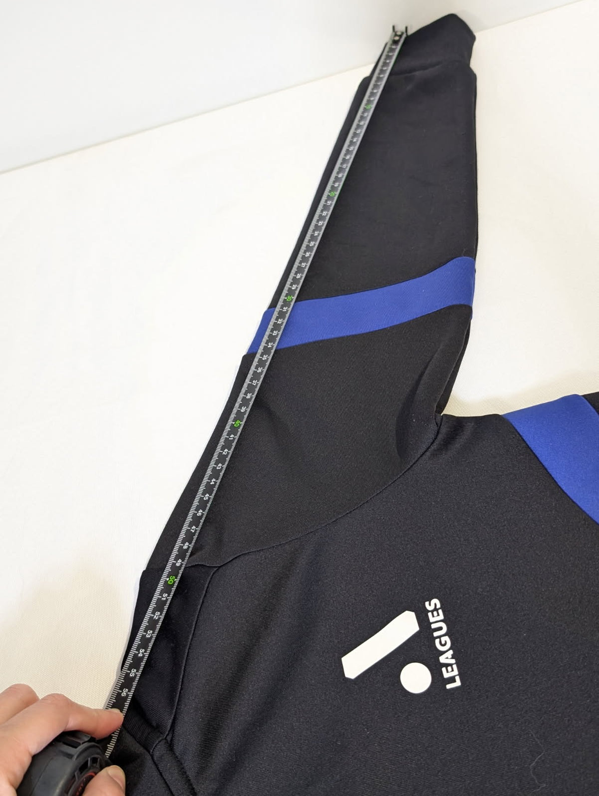 A-Leagues Official Track Jacket - Black & Blue Full Zip - Image 3