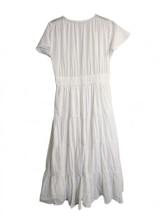 Marie Louise de Monterey Tiered Midi Dress White Size 8 - Image 1