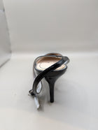 Zara Basic Patent Pointed Toe Slingback Heels Black EU 41 - Image 3