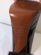 Lanvin Patent Leather Peep Toe Platform Pumps Black Size 39 - Image 7