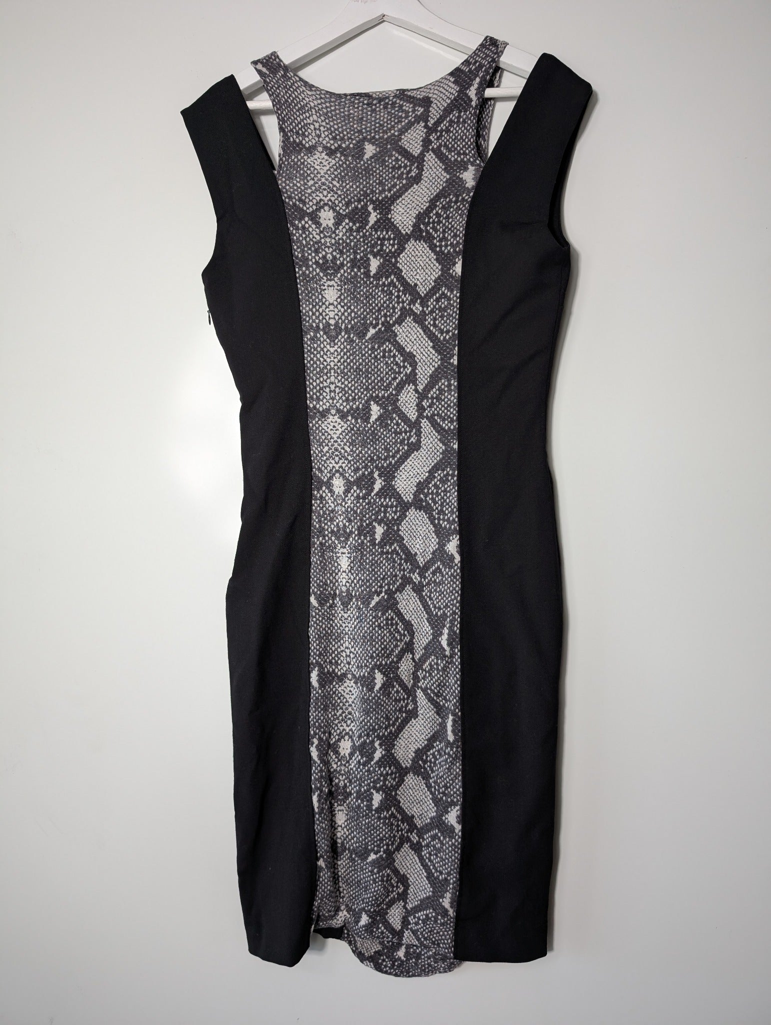 Pierre Balmain Sleeveless Ruched Snakeskin Panel Dress IT 46 - Image 5