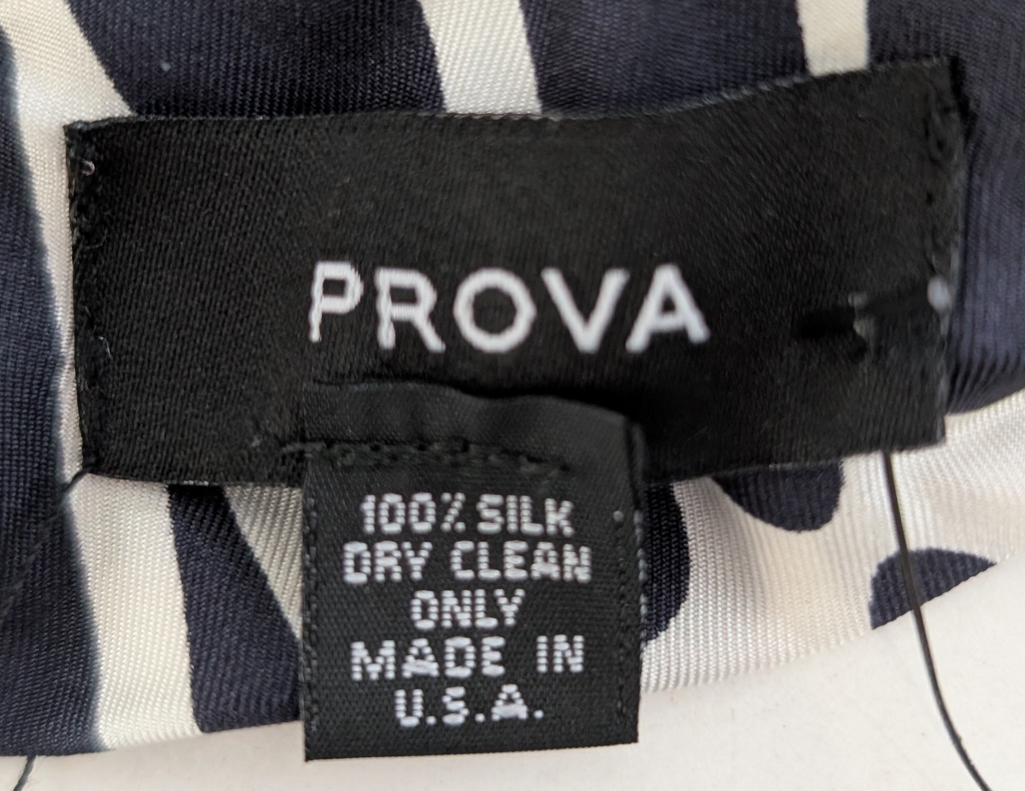 PROVA Silk Scarf Spotted Print with Beaded Fringe One Size - Image 8