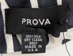 PROVA Silk Scarf Spotted Print with Beaded Fringe One Size - Image 8