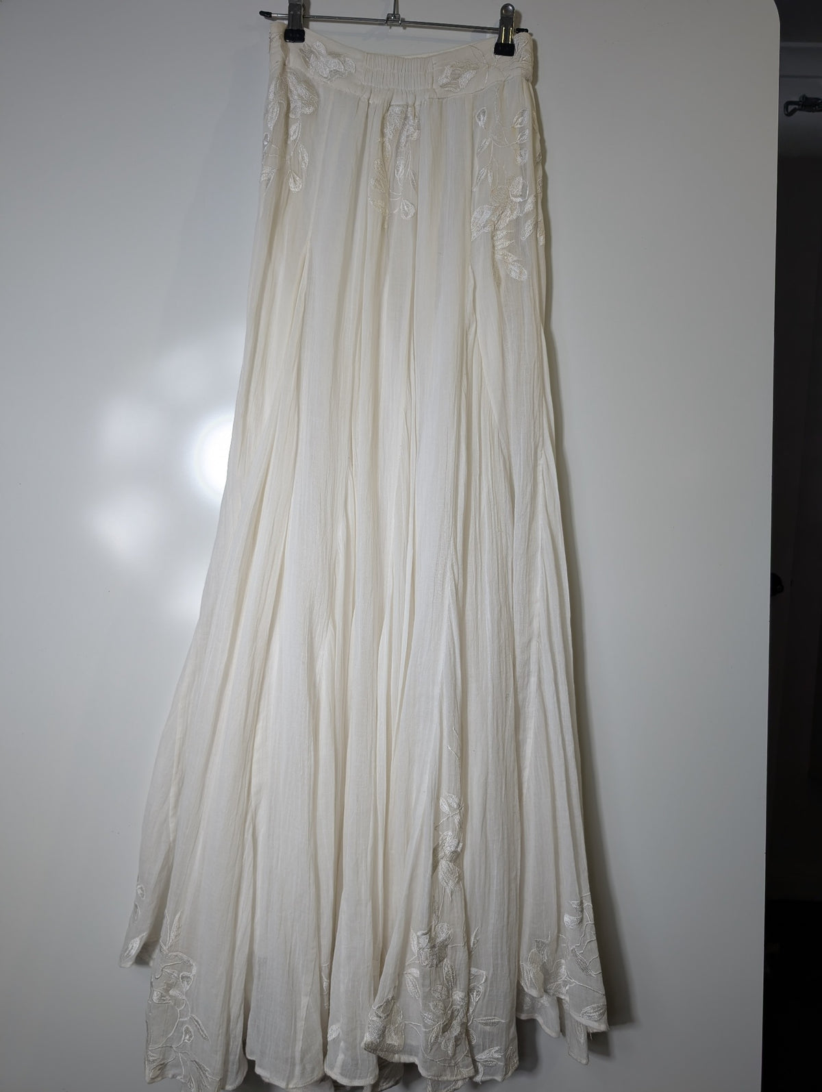 Hemant & Nandita Embroidered Maxi Skirt White Women's XS - Image 4