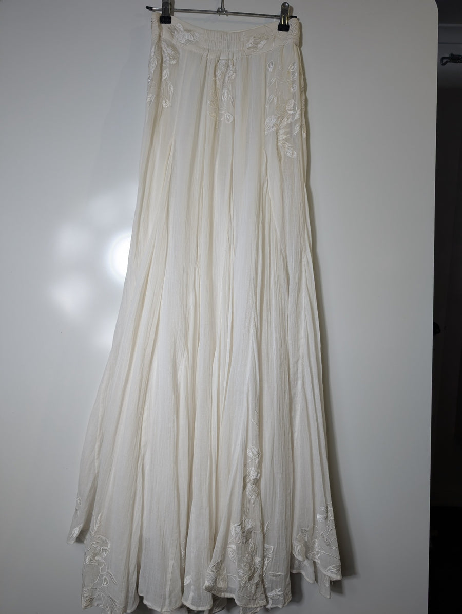 Hemant & Nandita Embroidered Maxi Skirt White Women's XS - Image 4