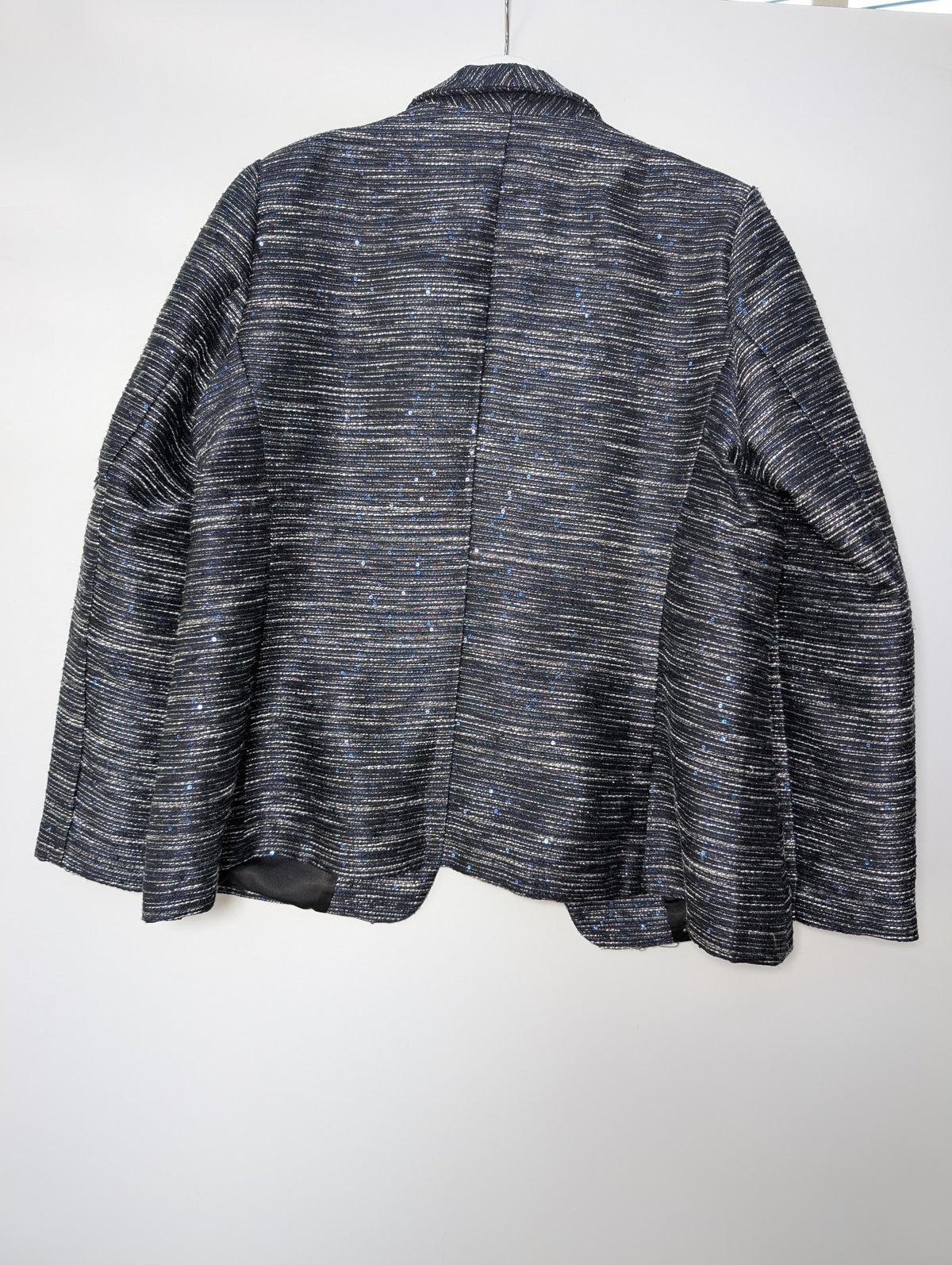 Sarissa Metallic Tweed Blazer Black Women's XXL - Image 4