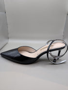 Zara Basic Patent Pointed Toe Slingback Heels Black EU 41 - Image 4