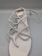 Scanlan Theodore Lace-Up Thong Sandals Beige Leather EU 40 - Image 5