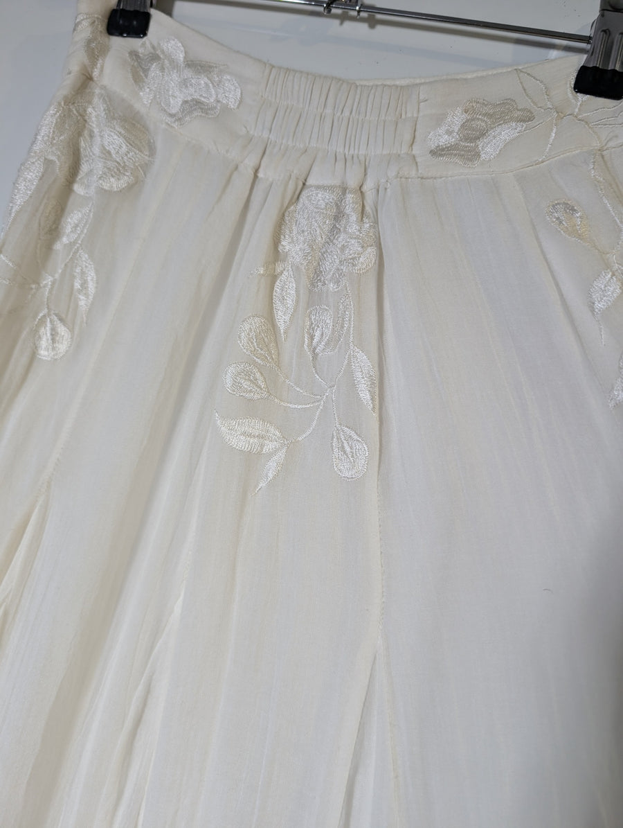 Hemant & Nandita Embroidered Maxi Skirt White Women's XS - Image 5