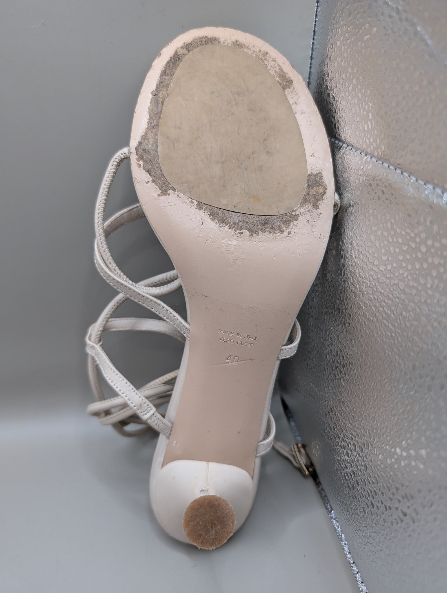 Scanlan Theodore Lace-Up Thong Sandals Beige Leather EU 40 - Image 8