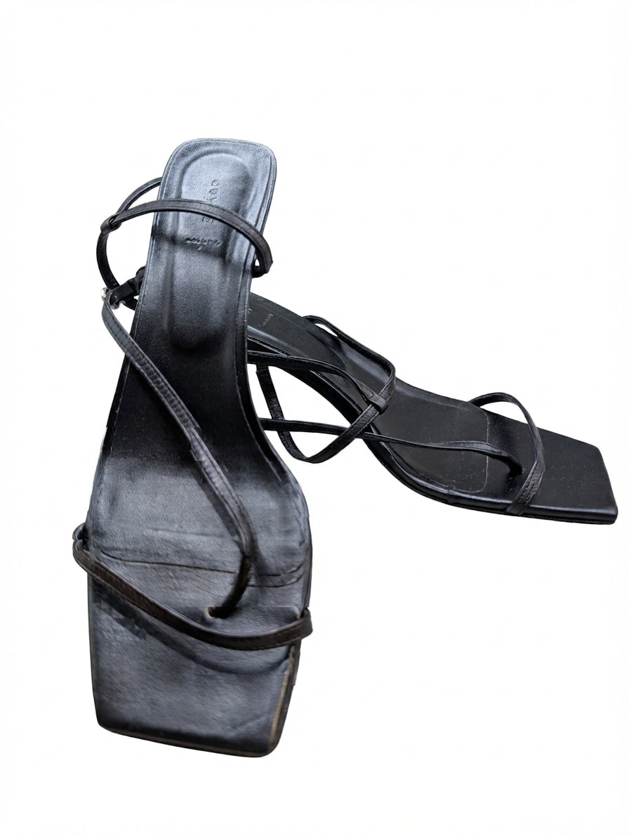 Aeyde Strappy Sandals Black Leather EU 40 - Image 1