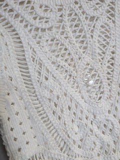 MARCS Crochet Knit Short Sleeve Top White - Image 2