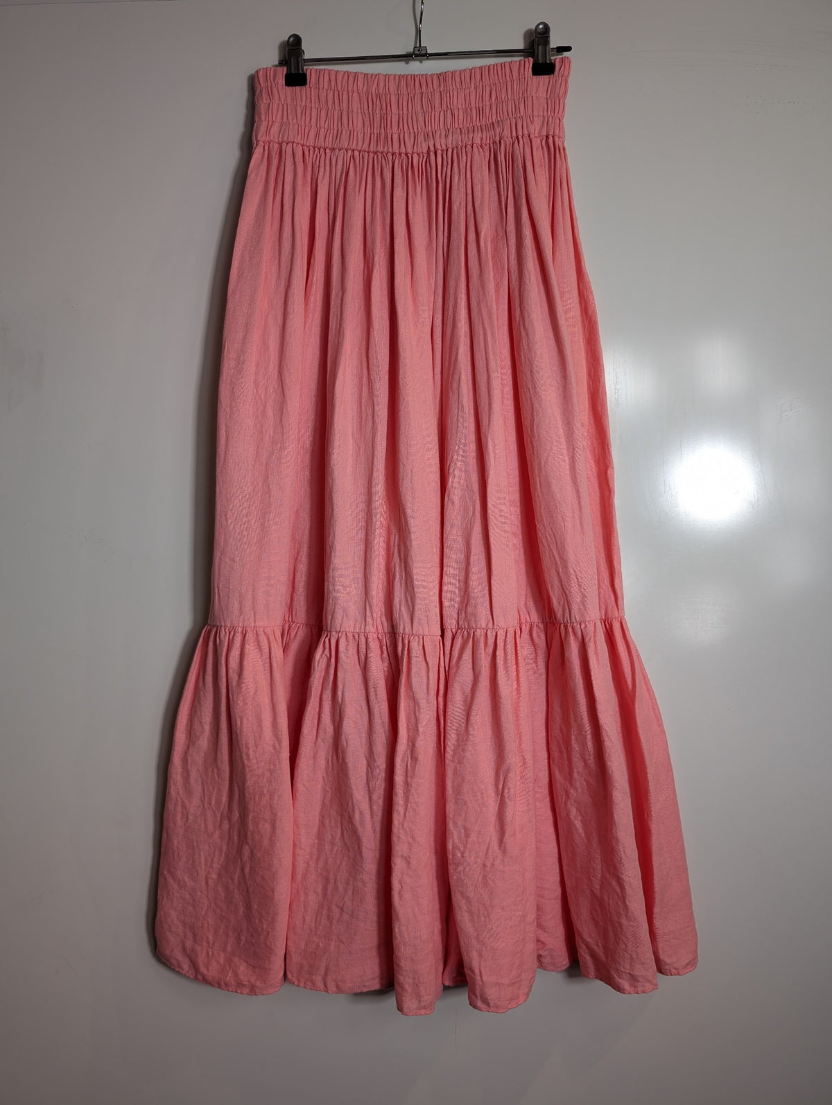 Unbranded Pink Tiered Maxi Skirt Women's Size 8 - Image 2