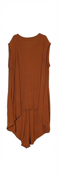 Mister Zimi Sleeveless Tunic Rust Orange Size 14 - Image 1