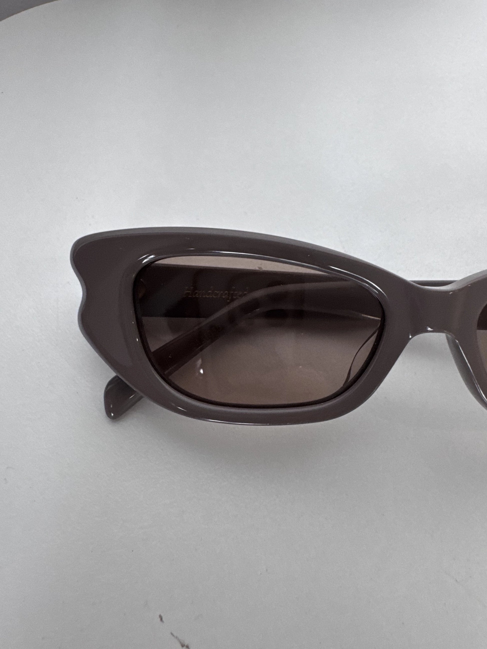 LUVLOU Taupe Cat-Eye Sunglasses Handcrafted Frames - Image 2