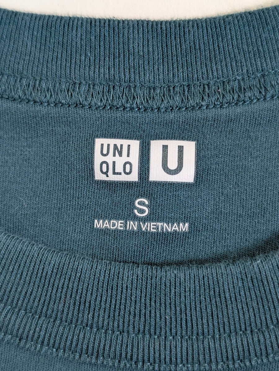 Uniqlo U Crew Neck T-Shirt Dark Green Size S - Image 4
