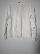 Indi & Cold Victorian-Style Lace Trim Blouse White Size S - Image 4