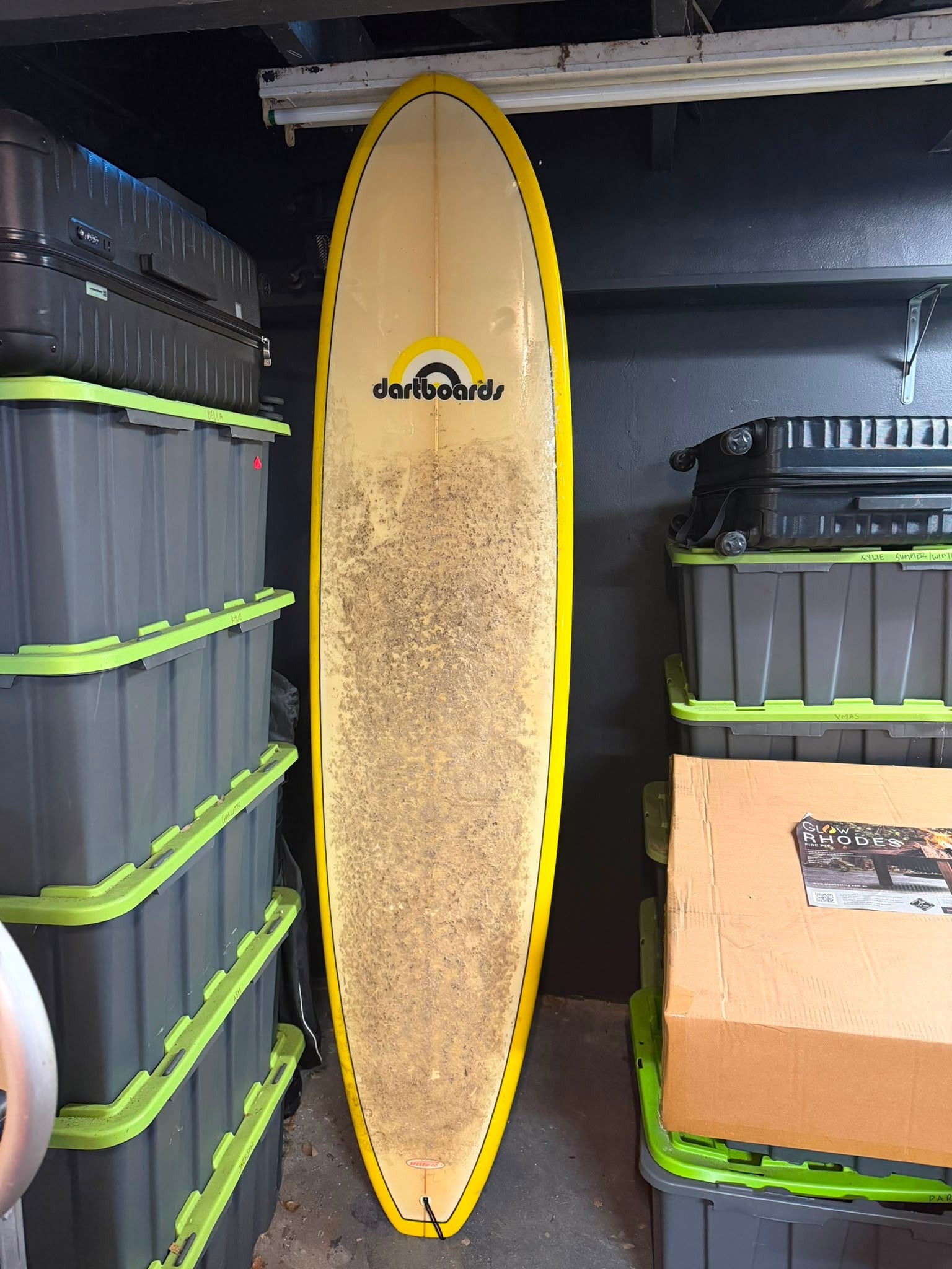 Dartboards Surfboard 220cm Thruster Setup Yellow - Image 4