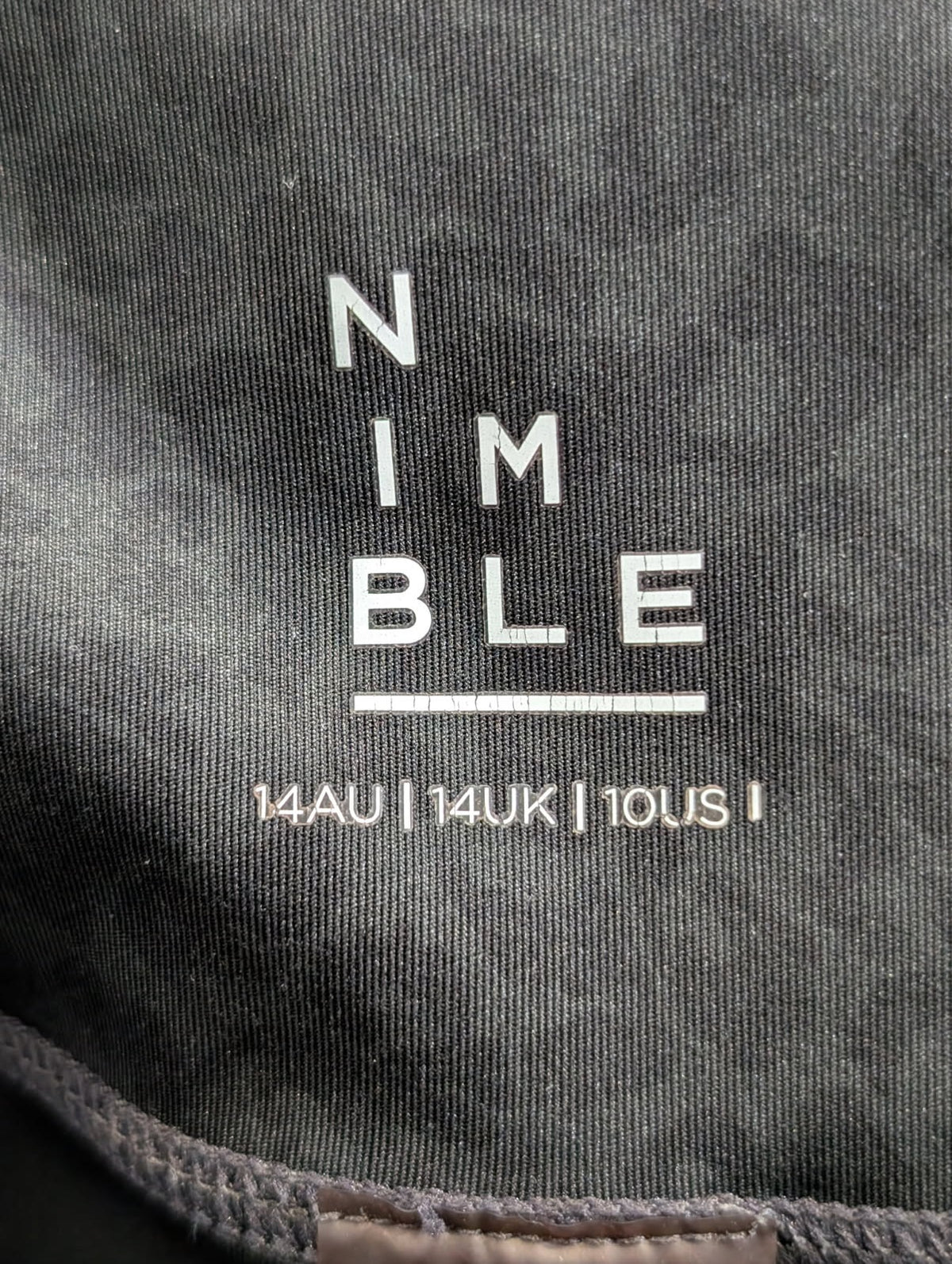 Nimble Activewear High-Rise Leggings Black Leopard Embossed AU 14 - Image 4