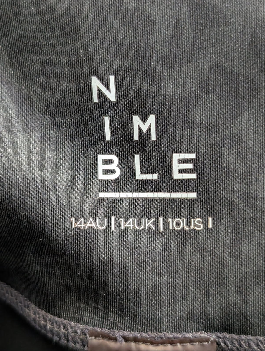 Nimble Activewear High-Rise Leggings Black Leopard Embossed AU 14 - Image 4