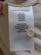 Christopher Esber Satin Tie-Front Blouse Champagne Size 10 - Image 3