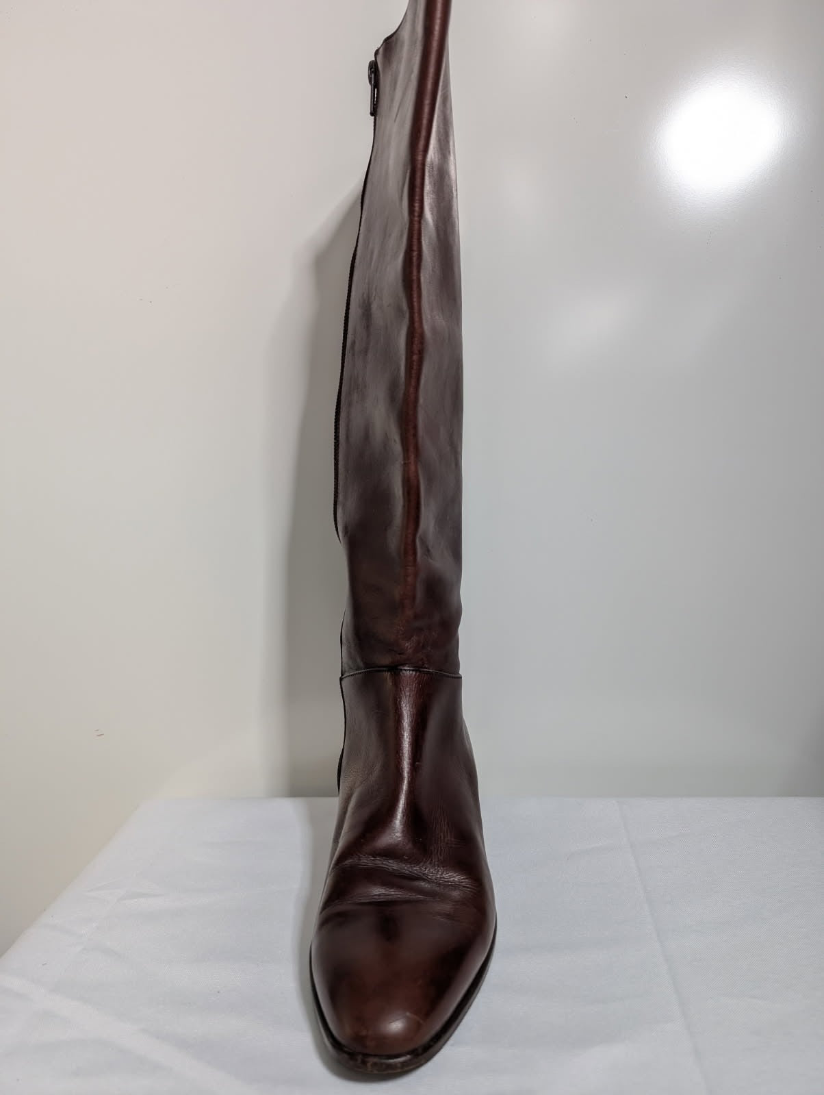 Bally Italian Leather Knee High Boots Brown Size 9M - Image 5