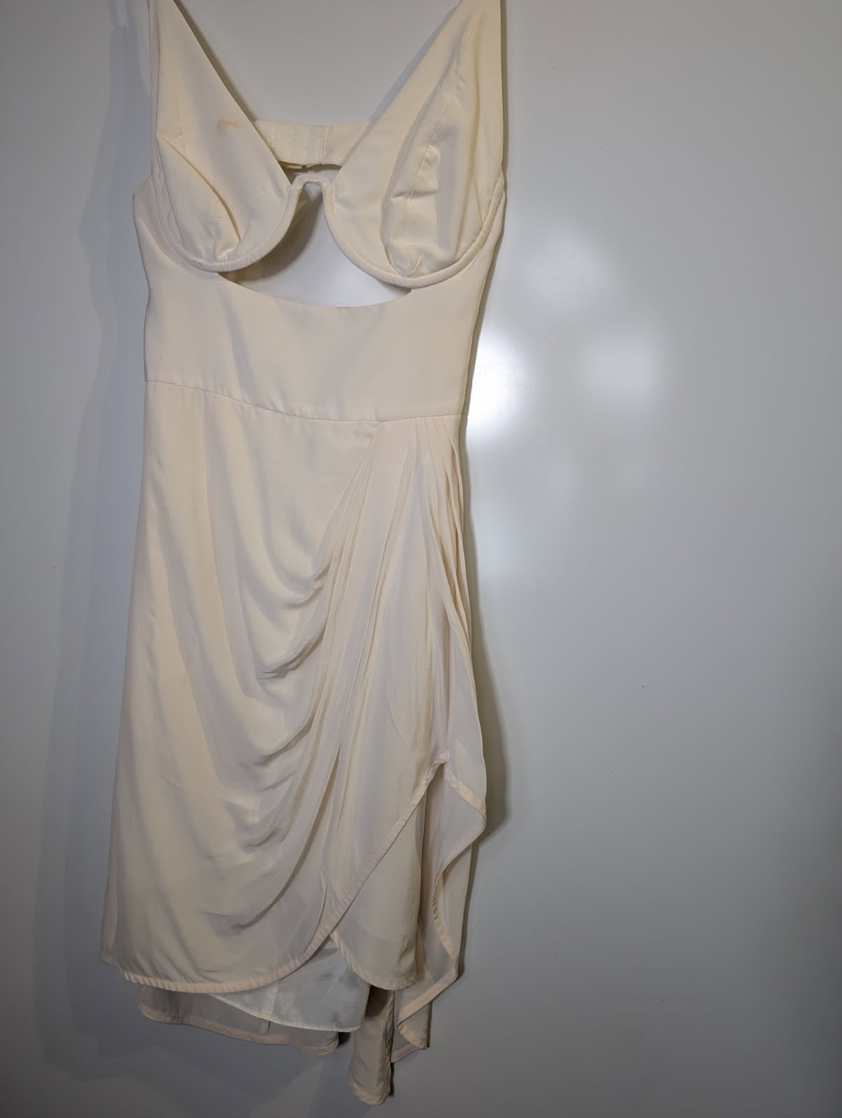 Zimmermann Silk Shaped Wire Drape Dress White Size 1 - Image 4