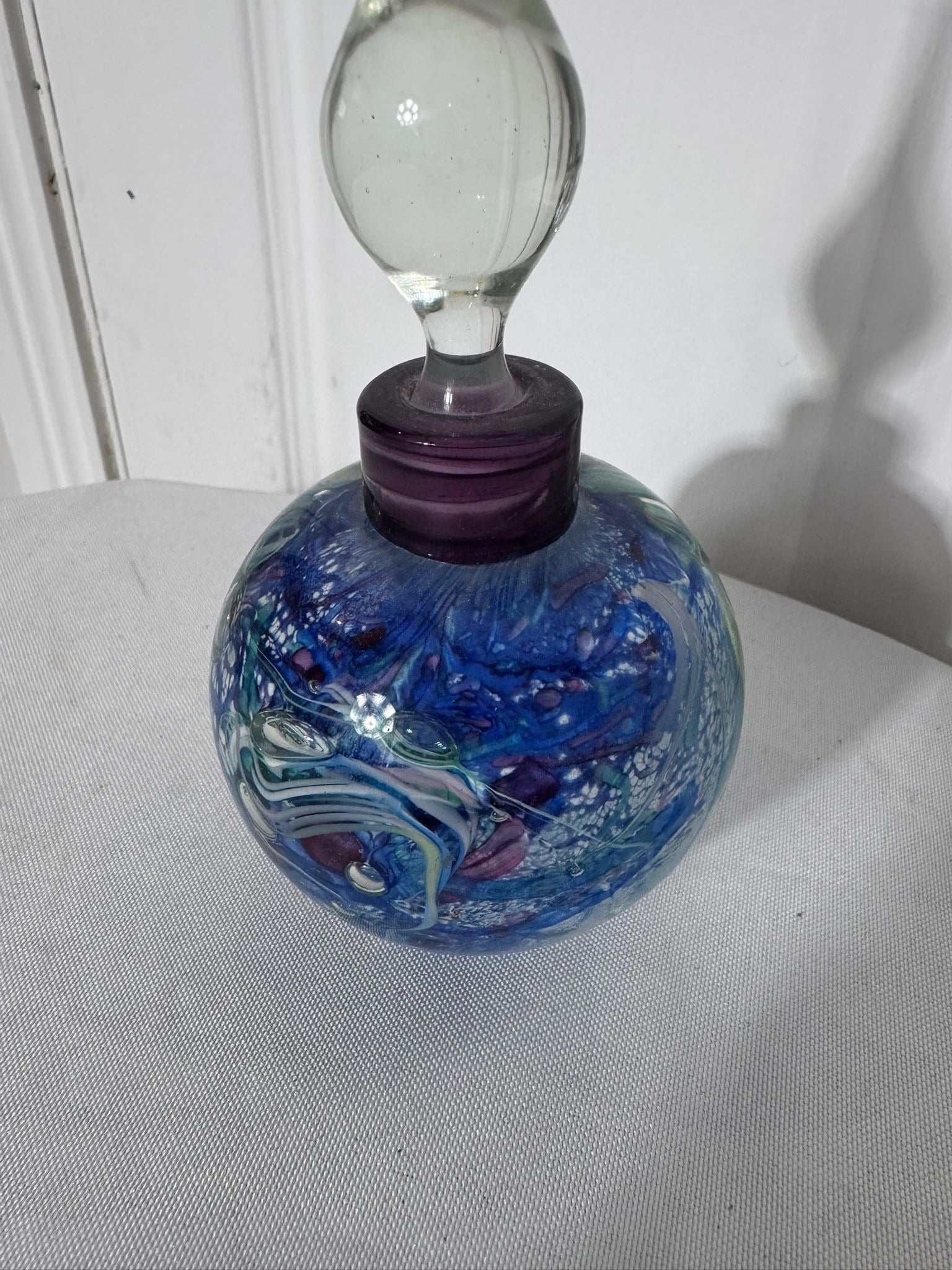 Ogishi Mizuno Studio Glass Perfume Bottle Art Glass Signed Murano Style  - Image 5